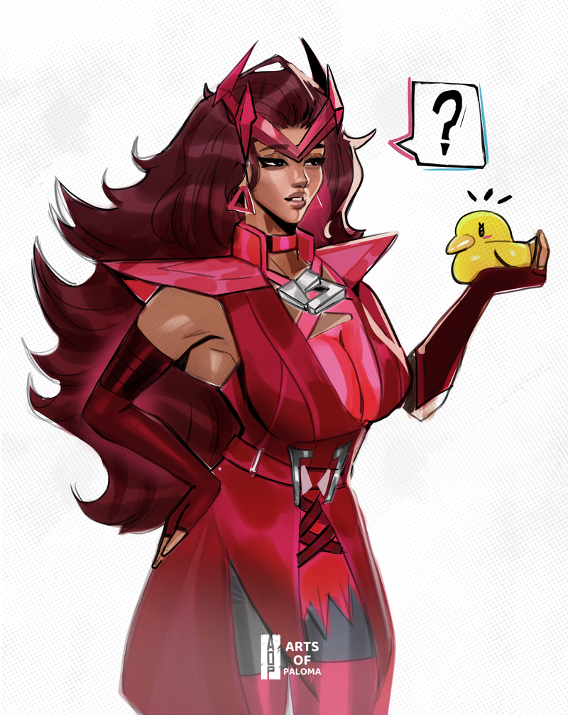 Scarlet Witch Sticker | Marvel Anime Art