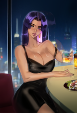 Date Night Psylocke Poster | Marvel Anime Art