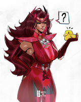 Scarlet Witch Sticker | Marvel Anime Art